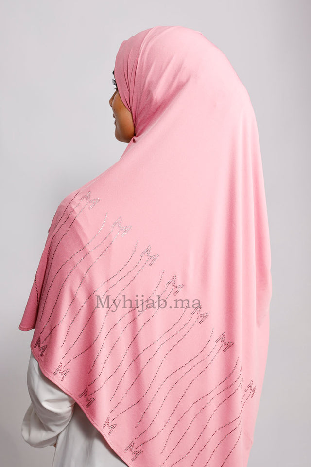 Jersey premium strass - Rose