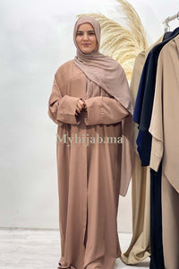 abaya khimar large + chale ninja PINK
