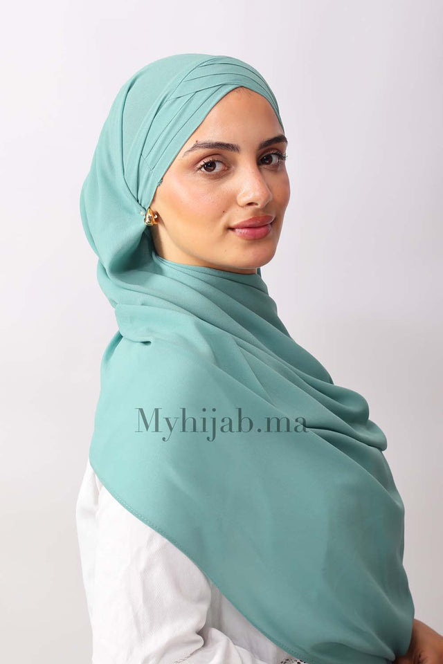 Crepe trois bandes - turquoise