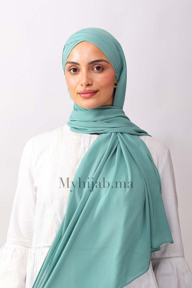 Crepe trois bandes - turquoise