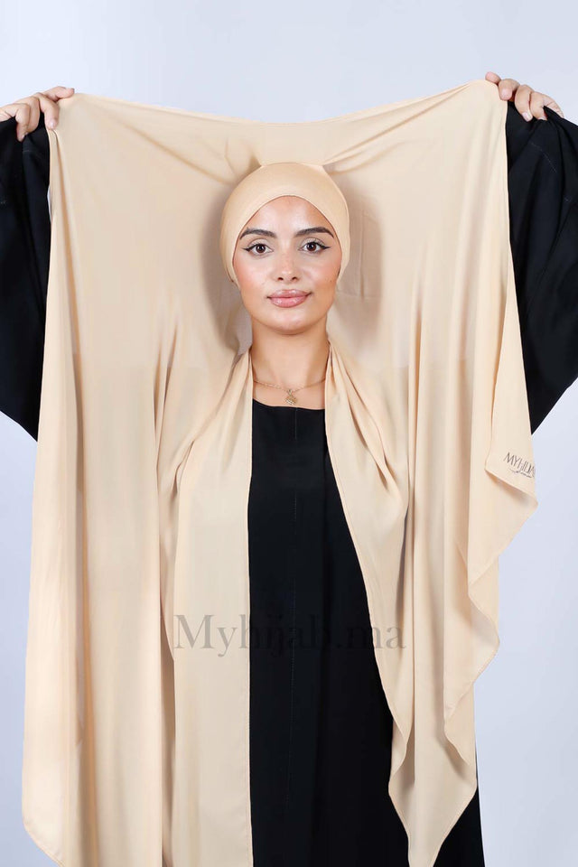 Crepe Bonnet Fermé - Beige saumon