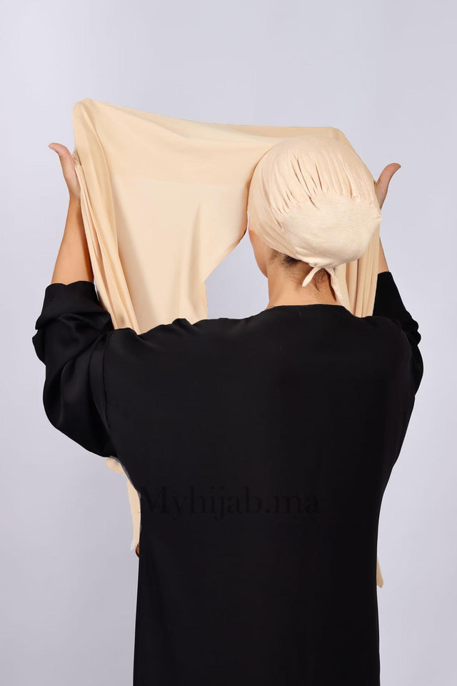 Crepe Bonnet Fermé - Beige saumon