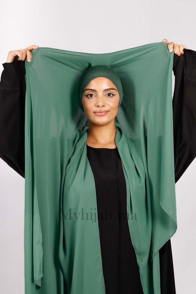 Crepe Bonnet Fermé - Vert Turquoise