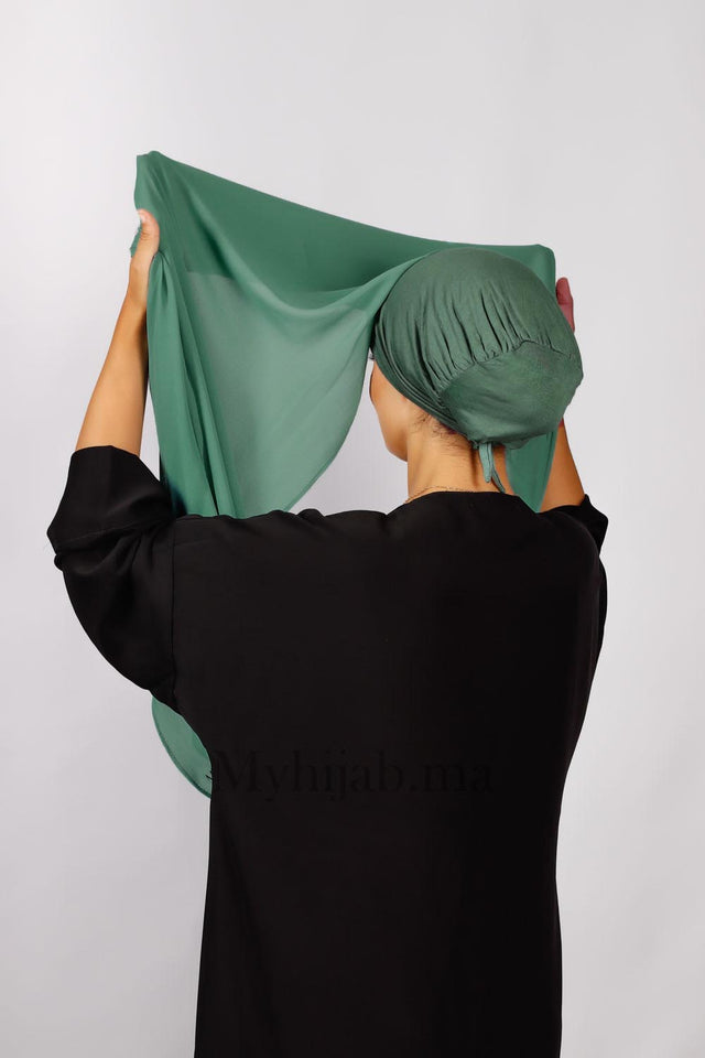 Crepe Bonnet Fermé - Vert Turquoise
