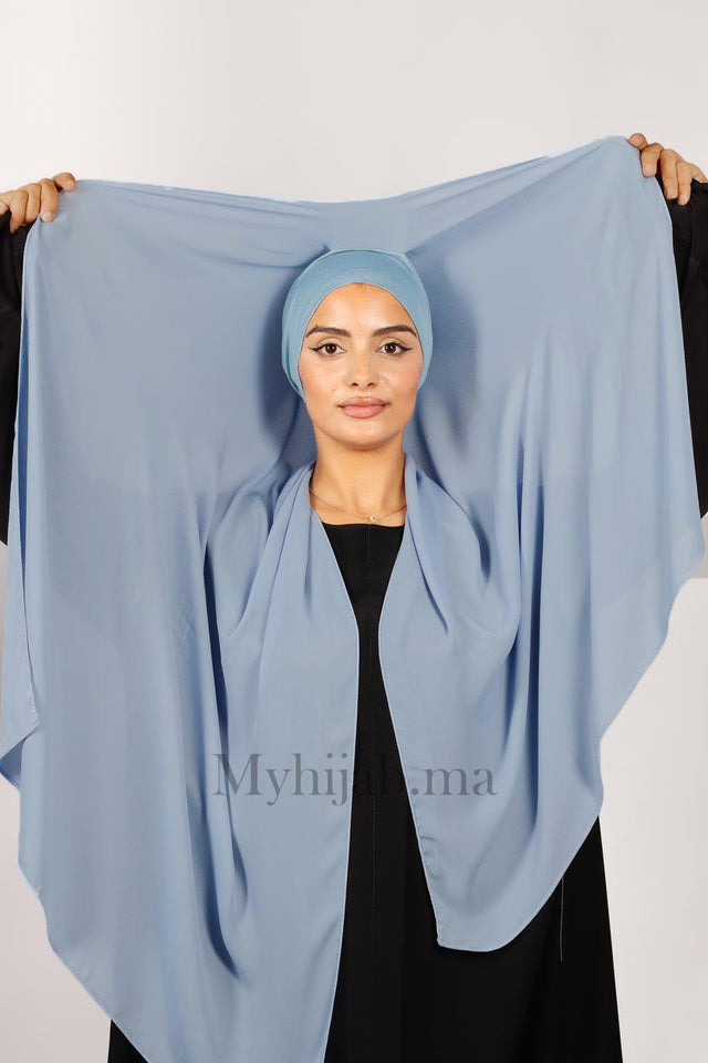 Crepe Bonnet Fermé - Blue pale