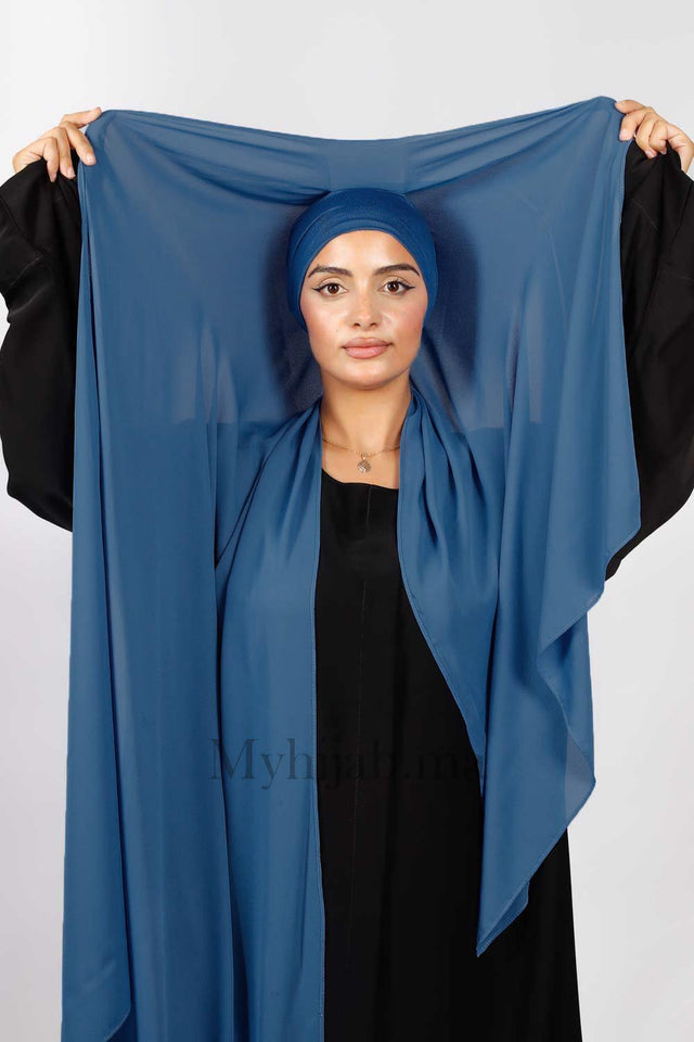 Chale Bonnet Fermé - Bleu jeans foncé