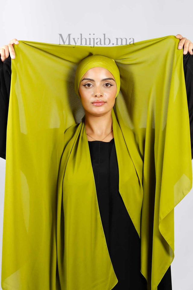 Crepe Bonnet Fermé - Pistache fonce