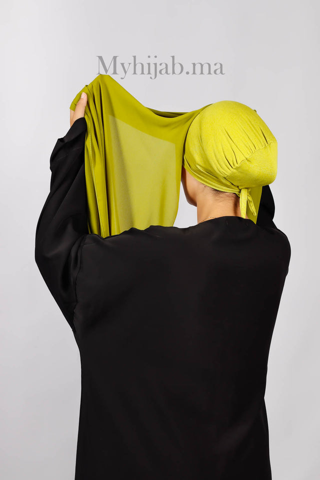 Crepe Bonnet Fermé - Pistache fonce