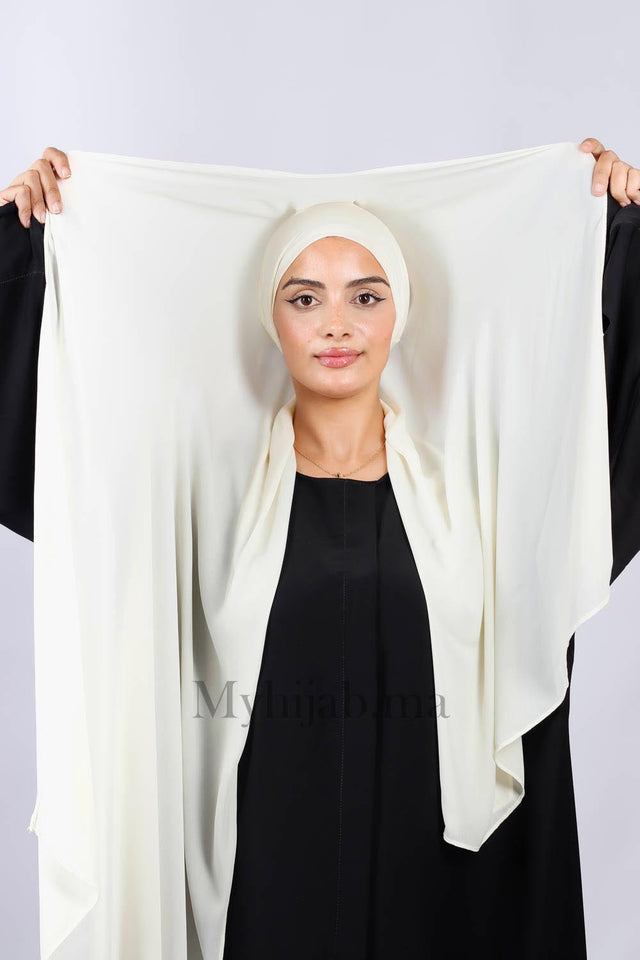 Crepe Bonnet Fermé - Blanc cassé