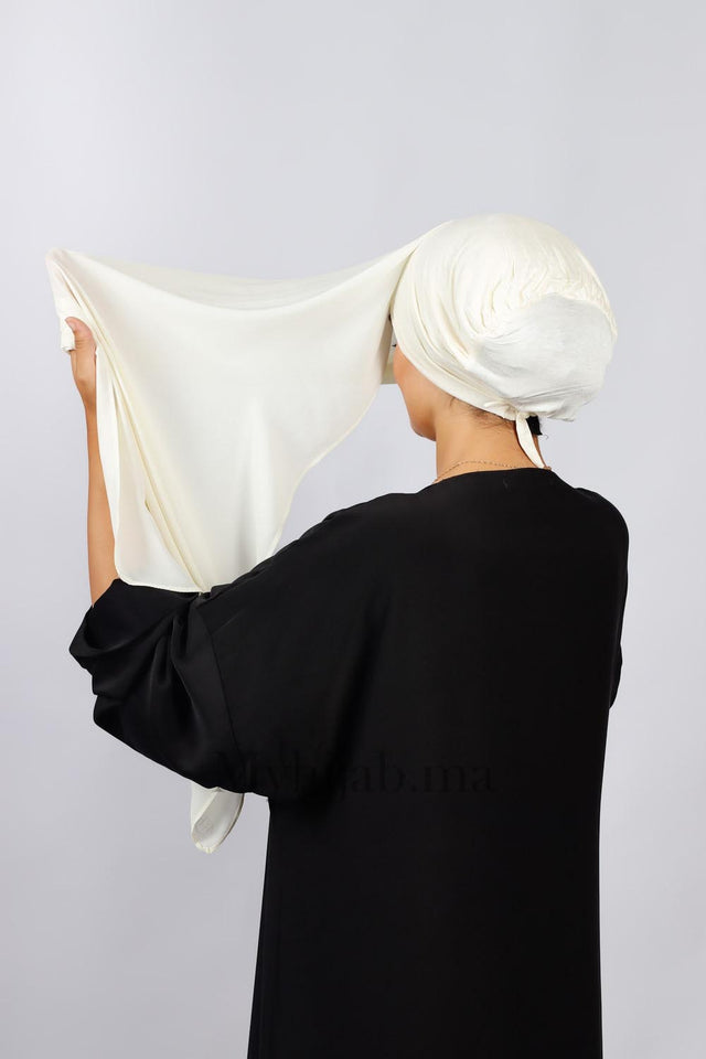 Crepe Bonnet Fermé - Blanc cassé