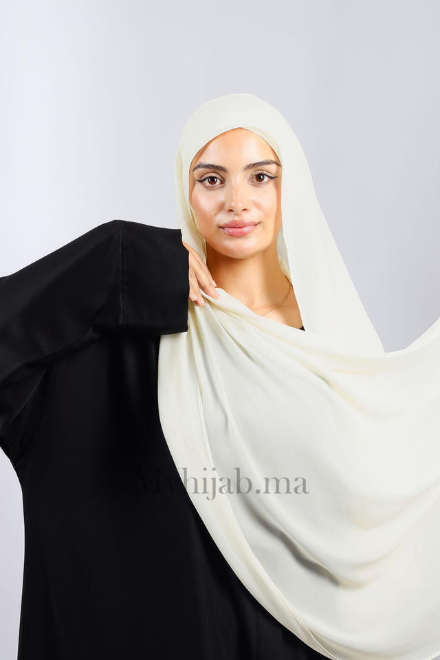 Crepe Bonnet Fermé - Blanc cassé