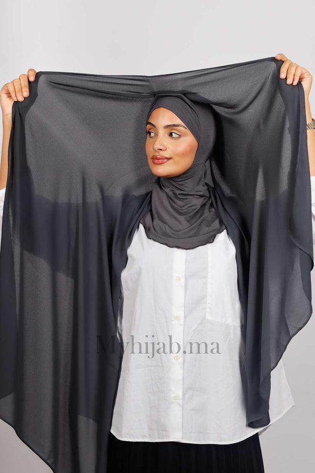 Crepe Bonnet Ninja - Gris foncé