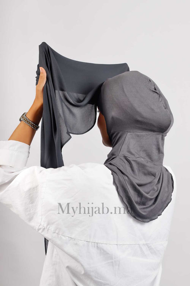 Crepe Bonnet Ninja - Gris foncé