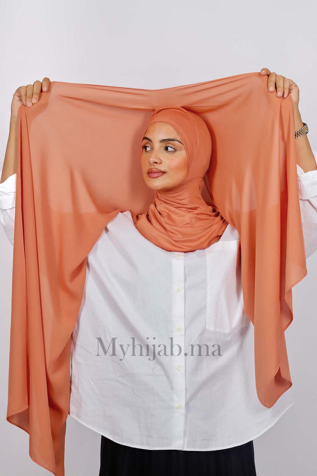 Crepe Bonnet Ninja - Salmon