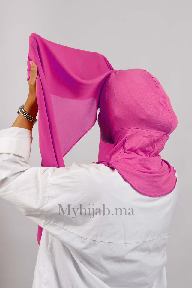 Crepe Bonnet Ninja - Fushia clair
