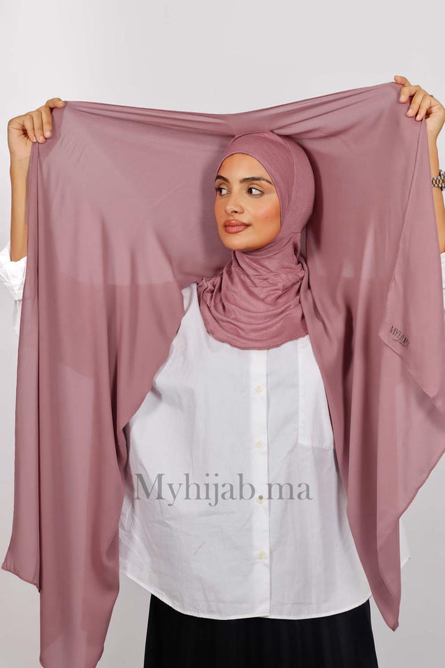 Crepe Bonnet Ninja - rose cachir