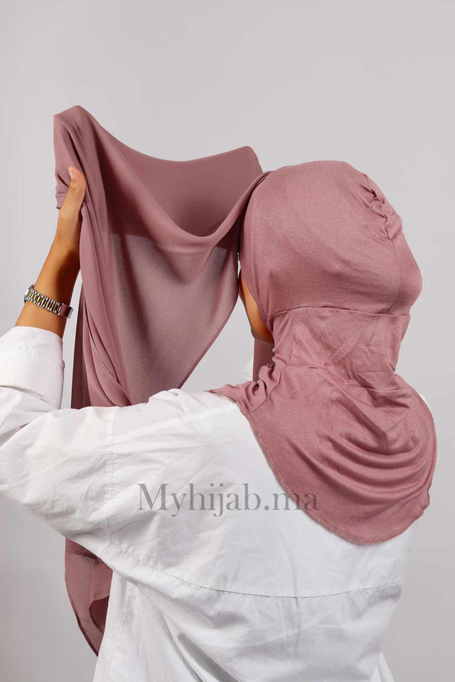 Crepe Bonnet Ninja - rose cachir