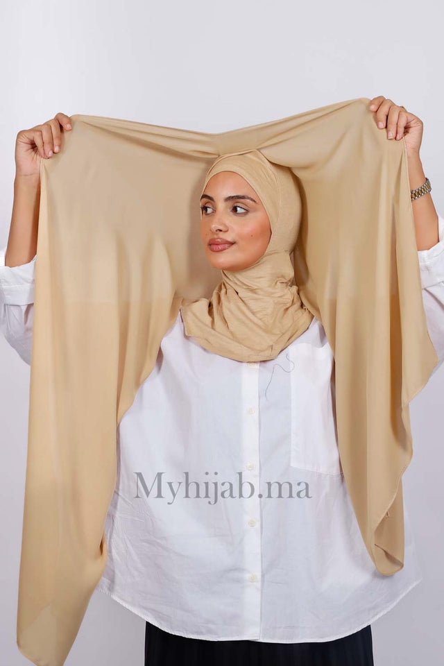 Crepe Bonnet Ninja - Beige foncé