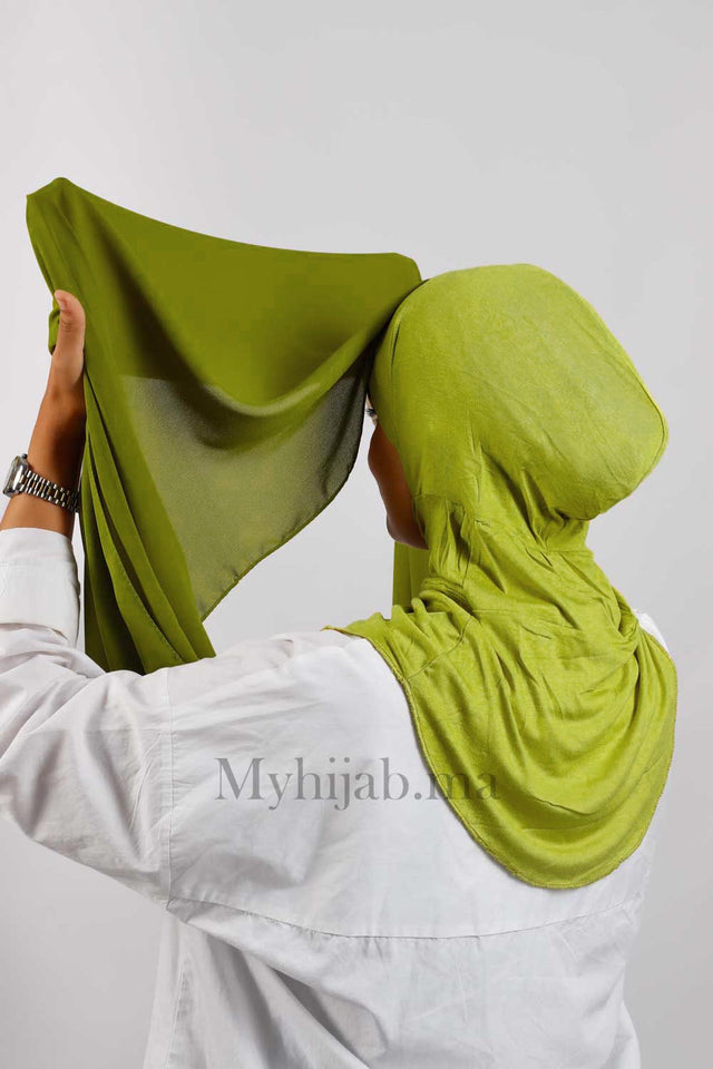 Crepe Bonnet Ninja - Pistache fonce