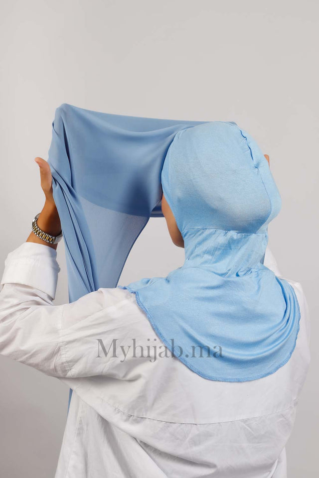 Crepe Bonnet Ninja - Blue pale