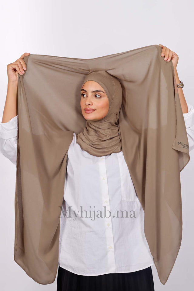 Crepe Bonnet Ninja - Marron taupe