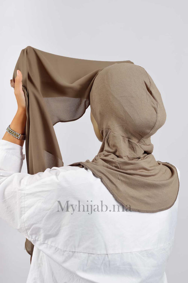 Crepe Bonnet Ninja - Marron taupe