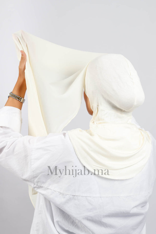 Crepe Bonnet Ninja - Blanc Cassé