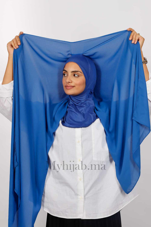 Crepe Bonnet Ninja - Bleu