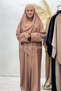 abaya khimar large + chale ninja PINK