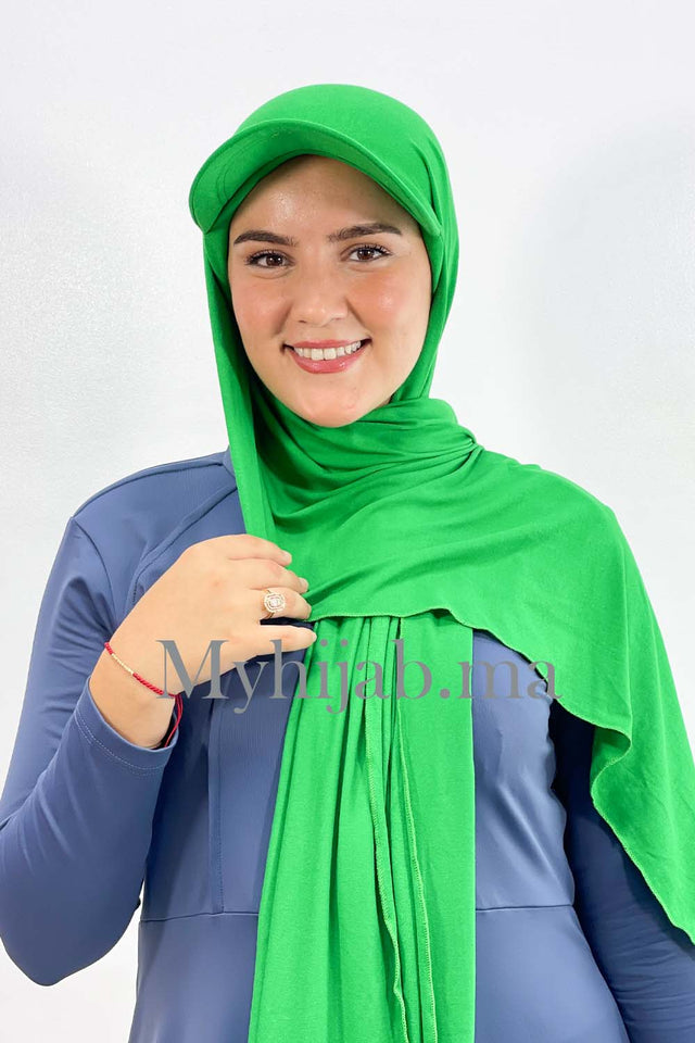 Châle Casquette - vert roi