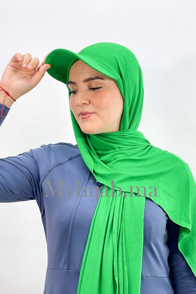 Châle Casquette - vert roi