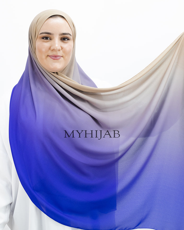 Châle Dégradé en Crêpe De Soie