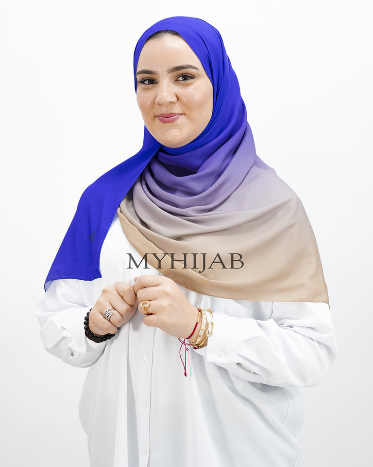 Châle Dégradé en Crêpe De Soie