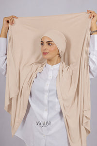 Lycra Bonnet Jasmine - Biege rose
