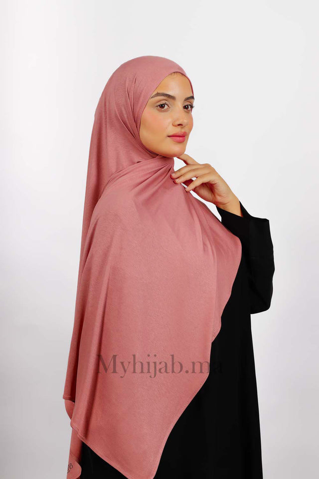 Lycra Coton - Rose ancien