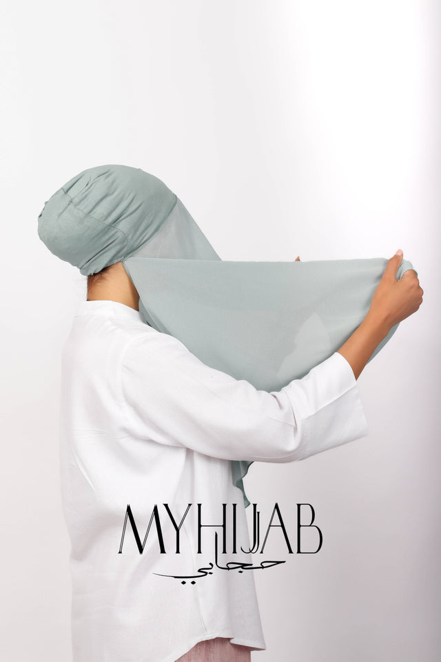 Foulard Turban Dégradé - Bleu perle