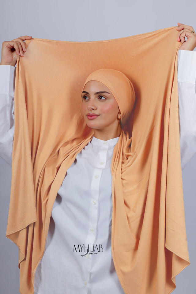 Lycra Bonnet Jasmine - Beige Abricot