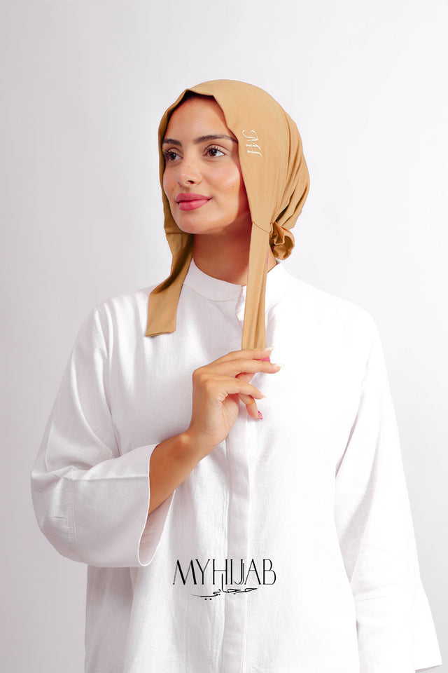 Turban Miral – Beige foncé
