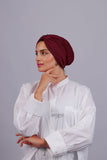 Turban Croisé Cotton - Grenat