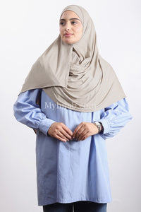 Lycra deux plis - Beige noeud