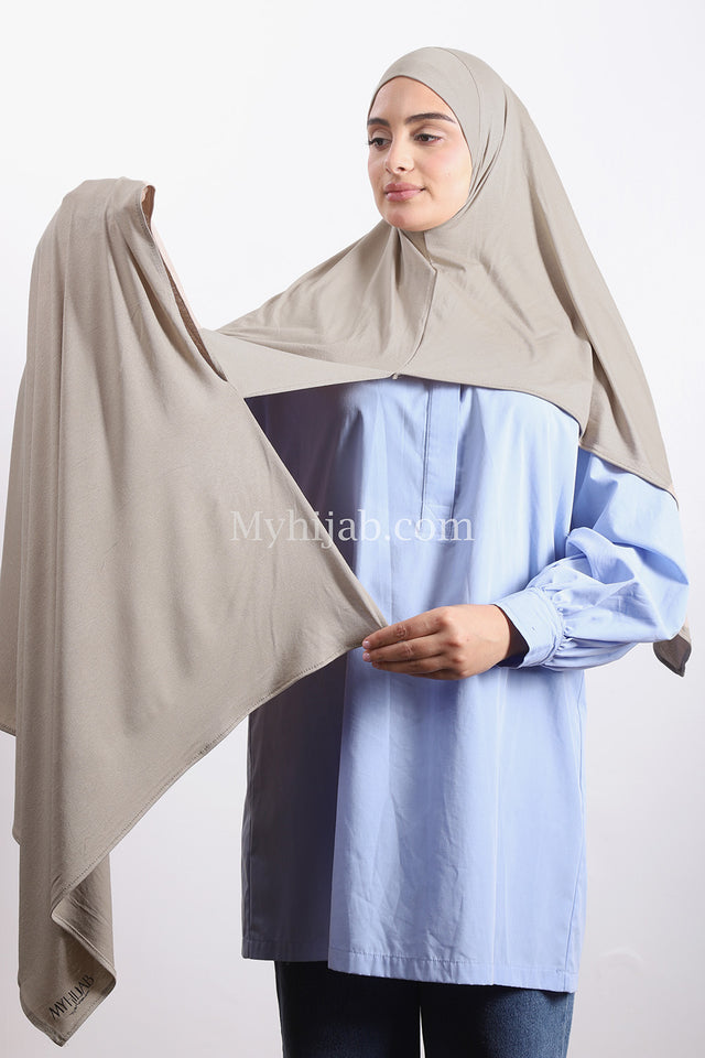 Lycra deux plis - Beige noeud