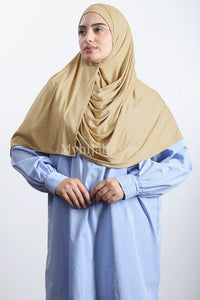 Lycra deux plis - Beige sable