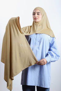 Lycra deux plis - Beige sable