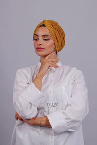 Turban Croisé Cotton - Moutarde