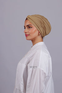 Turban Croisé Cotton - Beige sable