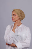 Turban Croisé Cotton - Beige sable