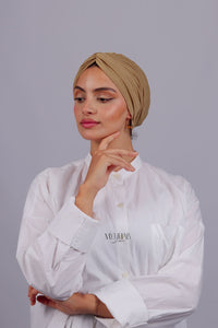 Turban Croisé Cotton - Beige sable