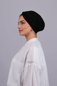 Turban Croisé Cotton - Noir