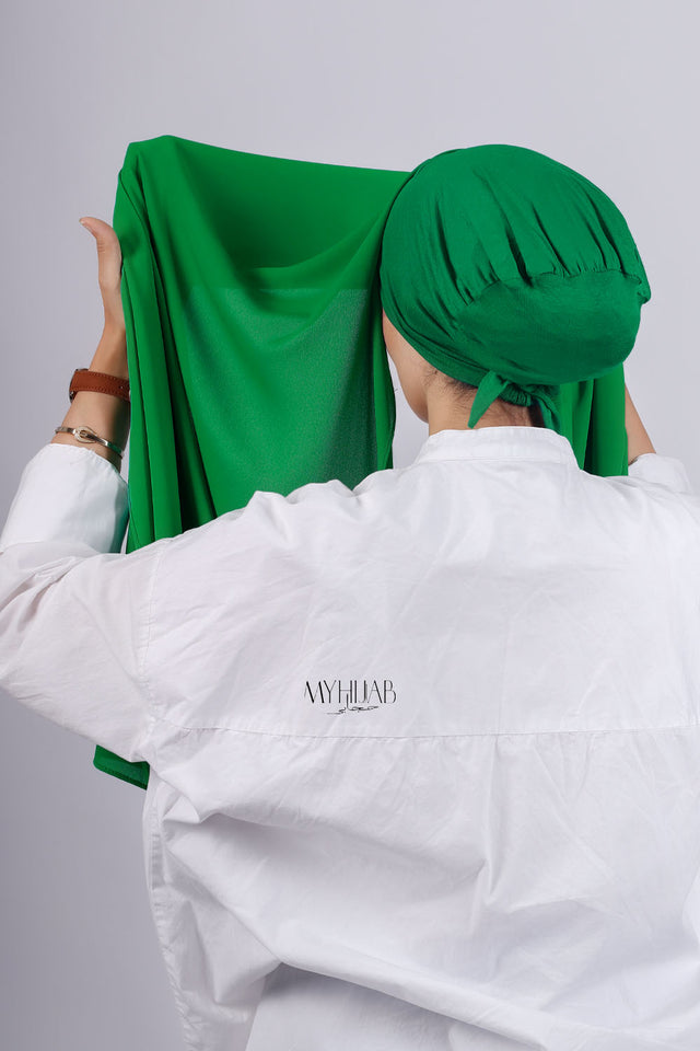 Crepe Bonnet Fermé - Vert gazon