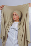 Lycra Bonnet Jasmine - Beige crème